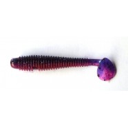 Приманка силіконова на хижака, Taipan Slim View Fat, 2,8 дюйма, 8шт/уп, колір №12 Violet mistik pink